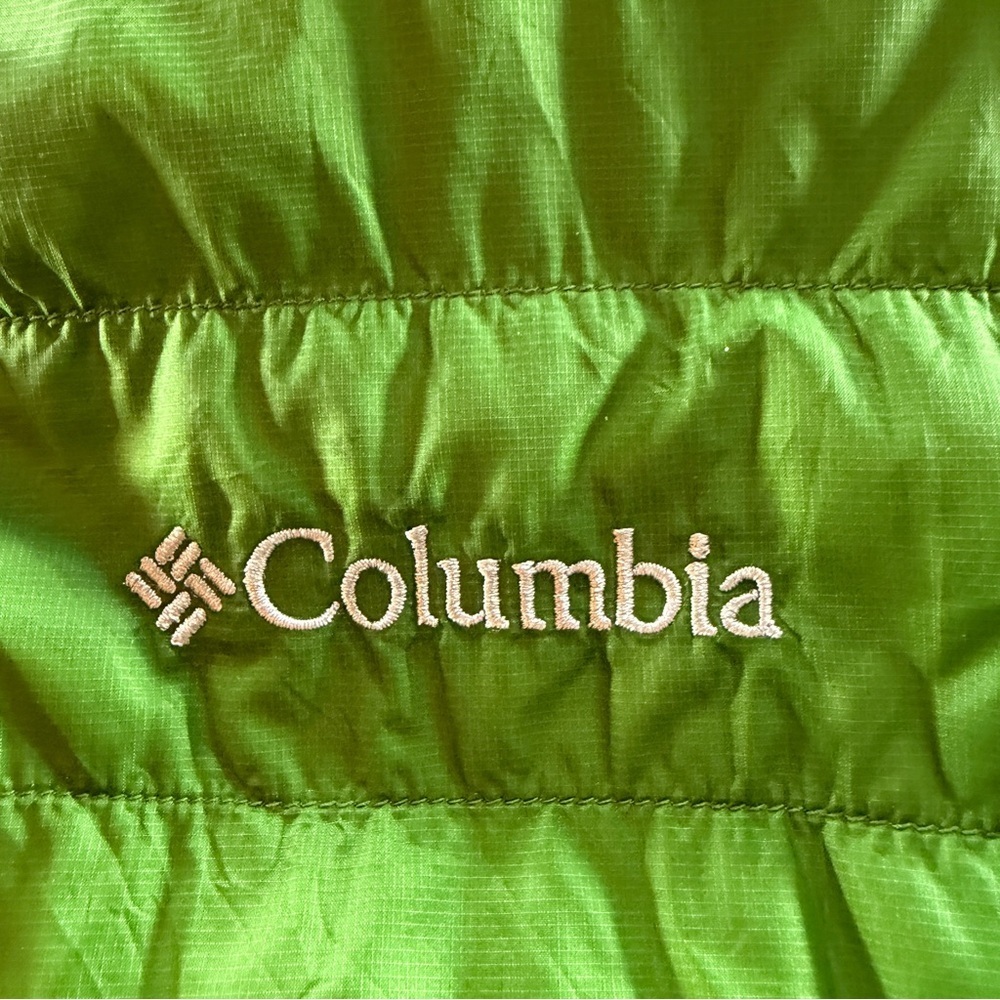 Columbia Bright Green Puffer Vest Sz M - Picture 2 of 9